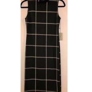 Black Checkered Work Dress